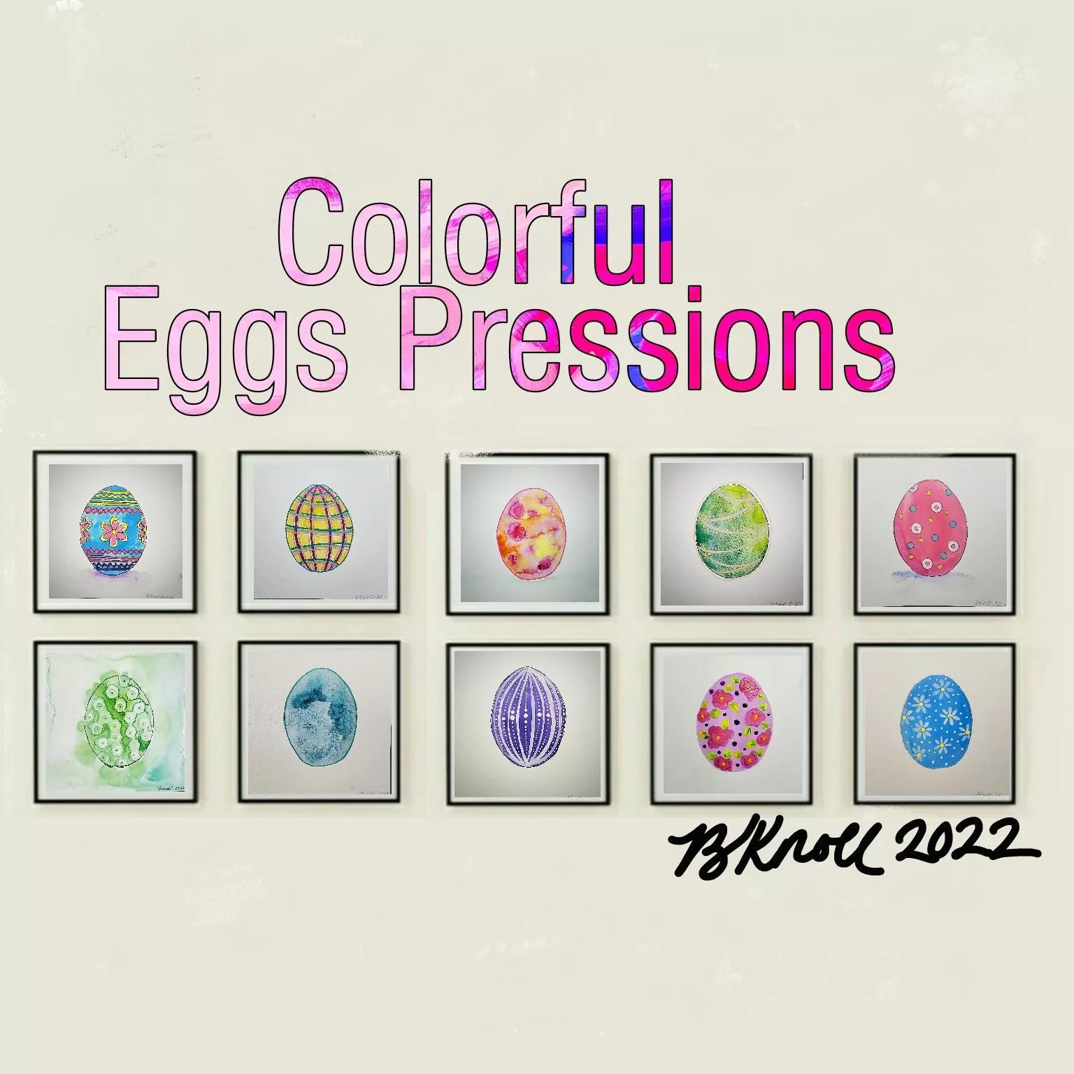 colorful eggs pressions